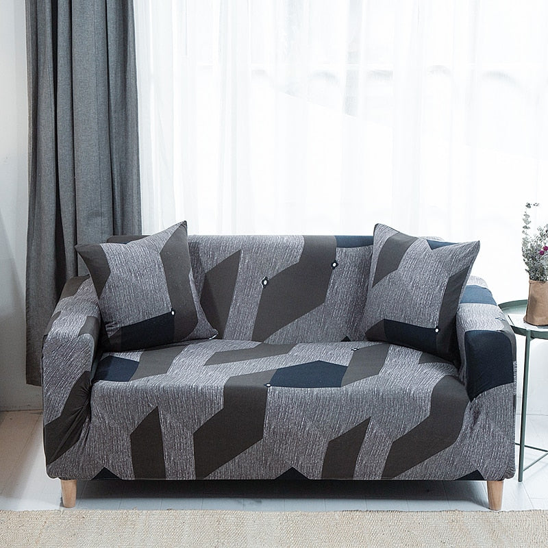 Geometry Plaid Sofa Cover Slipcovers Stretch Printed Flower Elastic Sofa Covers for Living Room Elastic Couch Chair Cover Sofa Towel 1/2/3/4-seater - Image 16