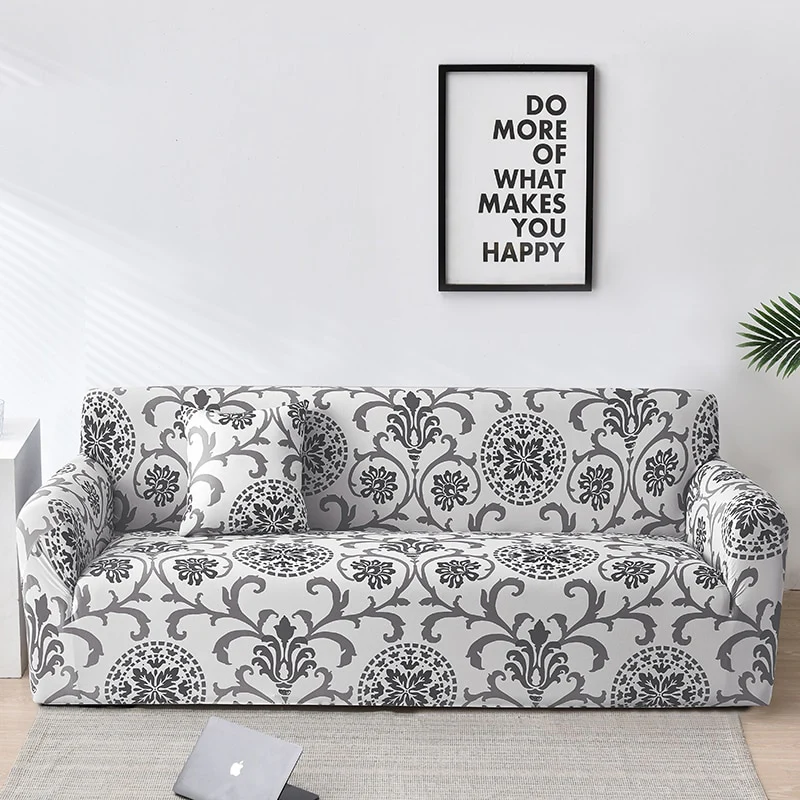 Geometry Plaid Sofa Cover Slipcovers Stretch Printed Flower Elastic Sofa Covers for Living Room Elastic Couch Chair Cover Sofa Towel 1/2/3/4-seater - Image 21
