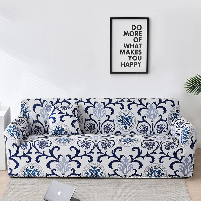 Geometry Plaid Sofa Cover Slipcovers Stretch Printed Flower Elastic Sofa Covers for Living Room Elastic Couch Chair Cover Sofa Towel 1/2/3/4-seater - Image 26