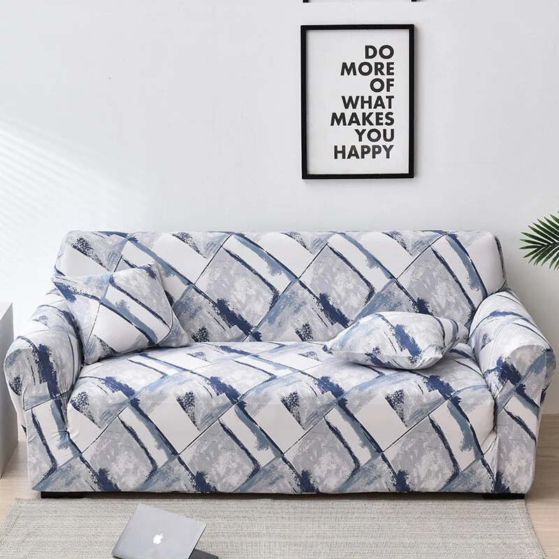 Geometry Plaid Sofa Cover Slipcovers Stretch Printed Flower Elastic Sofa Covers for Living Room Elastic Couch Chair Cover Sofa Towel 1/2/3/4-seater - Image 29
