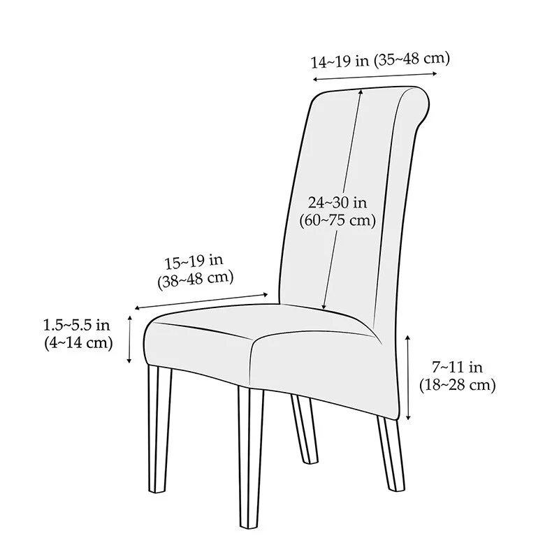 High Back Chair Covers Dining Room Adjustable Spandex Jacquard Chairs Slipcovers Covers Wedding Hotel Kitchen Seat Covers - Image 3