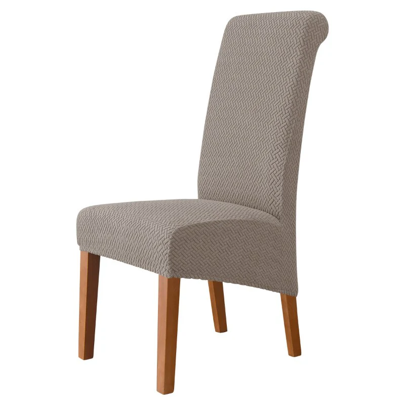 High Back Chair Covers Dining Room Adjustable Spandex Jacquard Chairs Slipcovers Covers Wedding Hotel Kitchen Seat Covers - Image 4