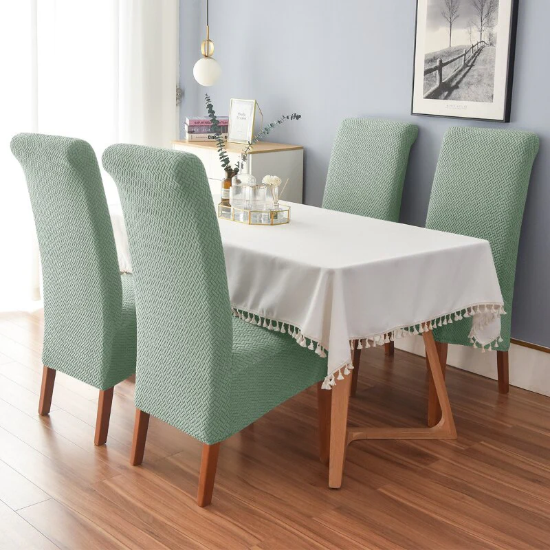 High Back Chair Covers Dining Room Adjustable Spandex Jacquard Chairs Slipcovers Covers Wedding Hotel Kitchen Seat Covers - Image 7