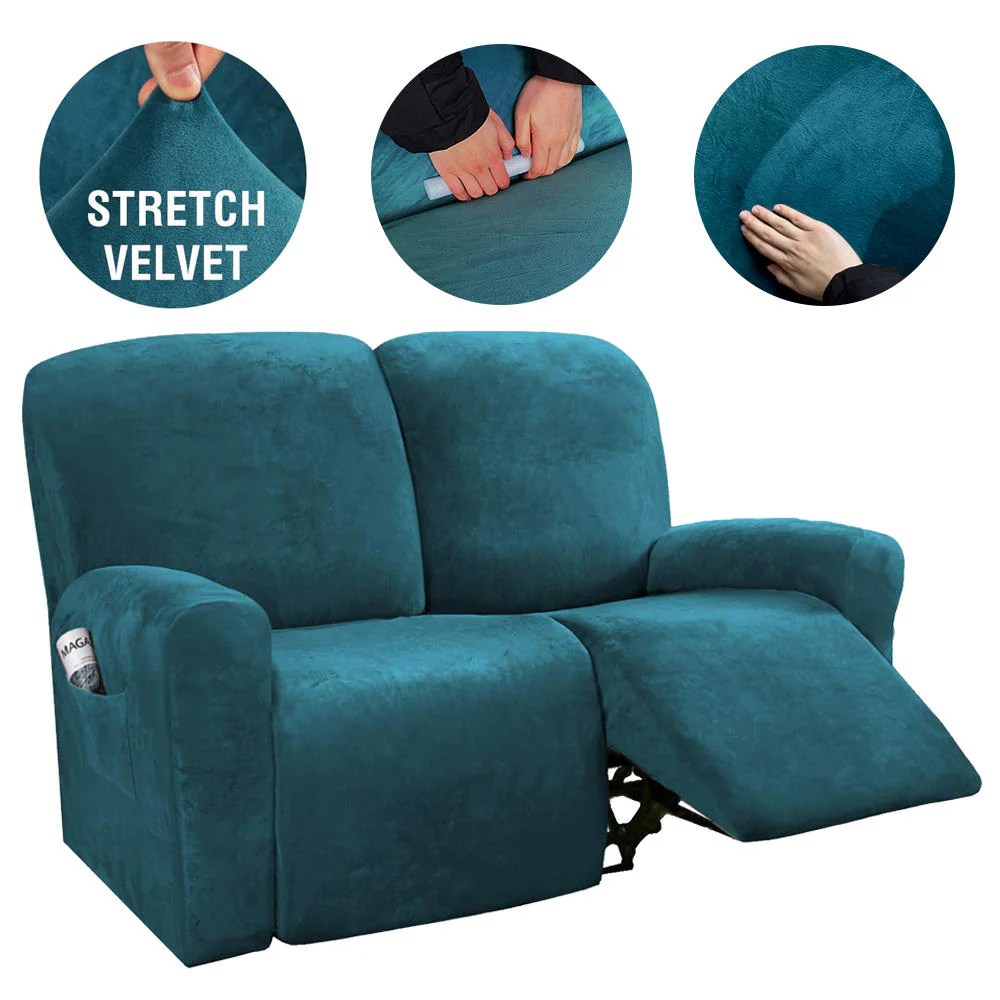 High Grade Recliner Sofa Chair Cover 2 Seat Sofa All-inclusive Non-slip Sofa Couch Cover Slipcover Elastic Recliner Double Seat Sofa Recliner Covers - Image 14
