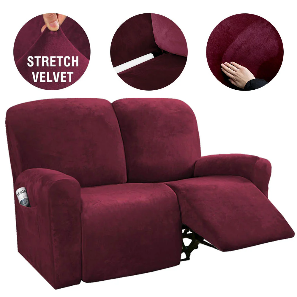 High Grade Recliner Sofa Chair Cover 2 Seat Sofa All-inclusive Non-slip Sofa Couch Cover Slipcover Elastic Recliner Double Seat Sofa Recliner Covers - Image 16
