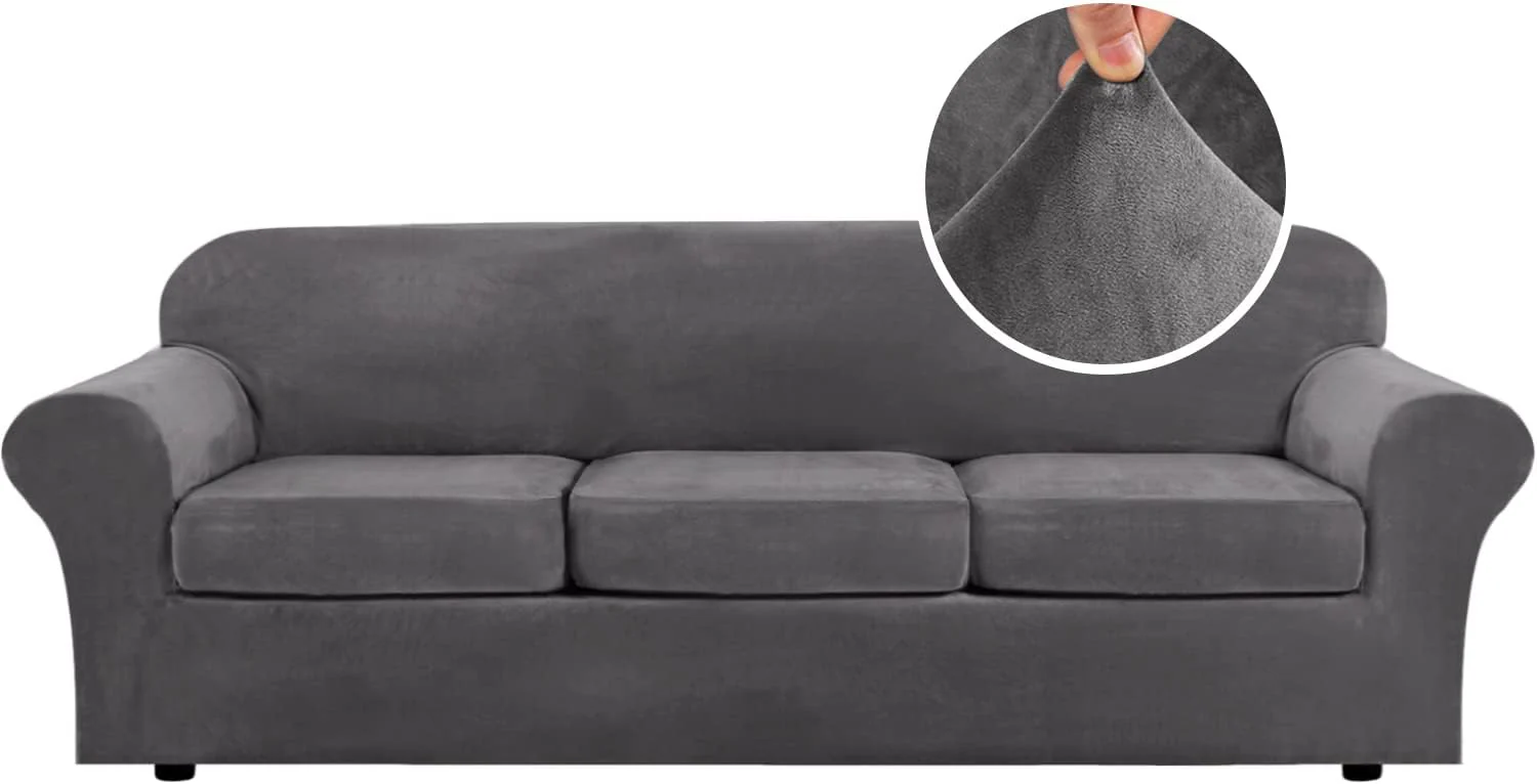 High Grade Thick Velvet Sofa Covers Couch Covers for Cushion Couch Sofa High Stretch Sofa Slipcovers Furniture Protector Fit Couch - Image 29