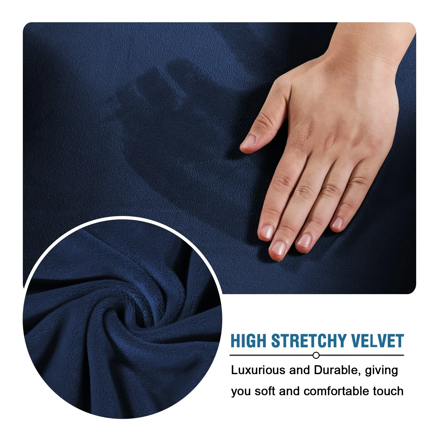 High Grade Velvet Fabric Sofa Wing Chair Cover Stretch Single Chair Cover Wing Back Armchair Protector Cover Furniture Stretch Thick Cover - Image 5