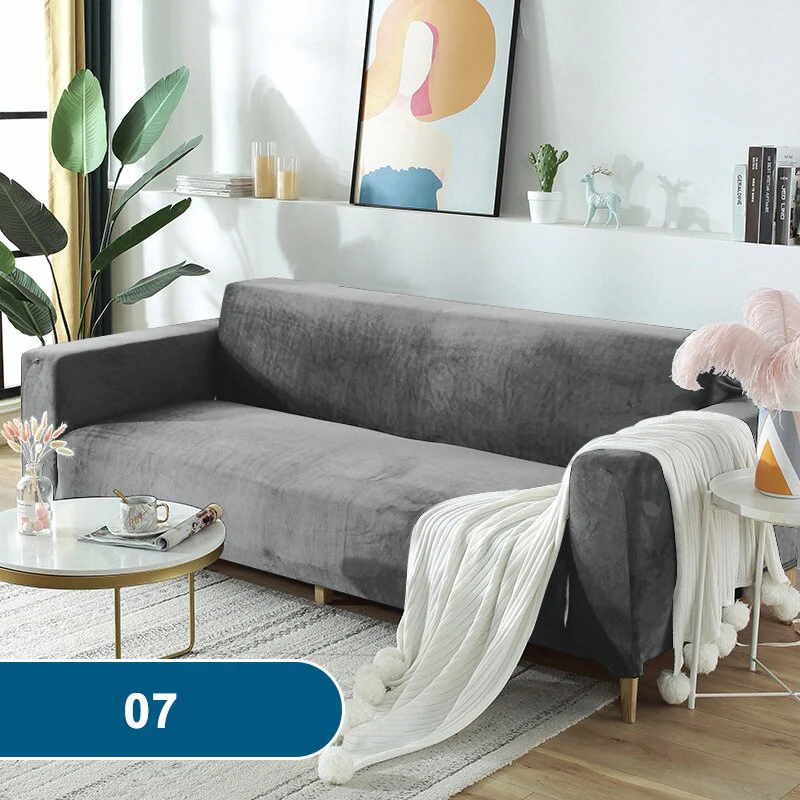 High Quality Velvet Sofa Covers Living Room Sofa Cover Home Furniture Protector Case Adjustable Sofa Slipcover For 1/2/3/4 Seat - Image 13