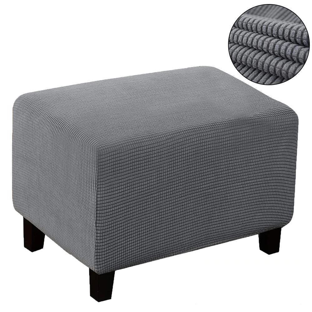 Home Decorative Sofa Footstool Covers Elastic Fully Wrapped Rectangular Stool Covers Thicken Sofa Footrest Dust-proof Cover - Image 18