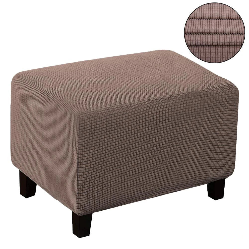 Home Decorative Sofa Footstool Covers Elastic Fully Wrapped Rectangular Stool Covers Thicken Sofa Footrest Dust-proof Cover - Image 19
