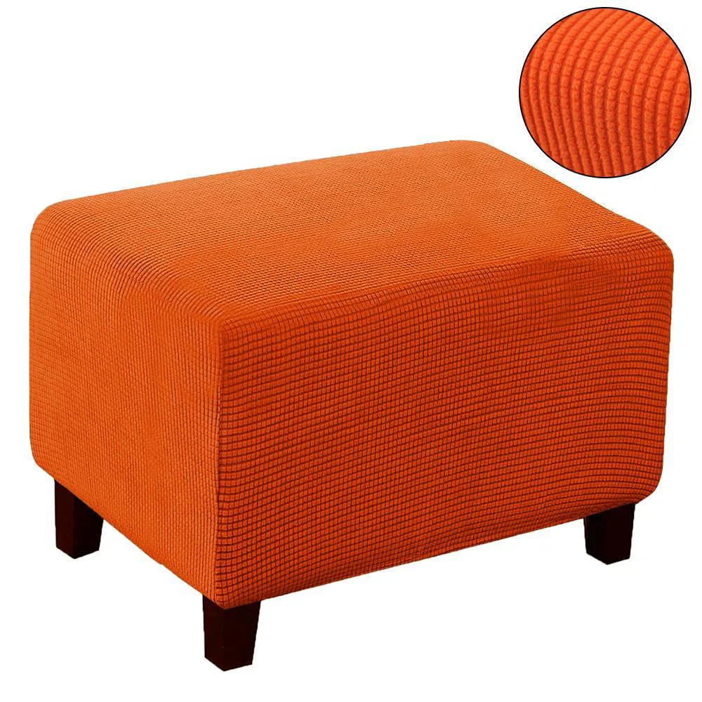 Home Decorative Sofa Footstool Covers Elastic Fully Wrapped Rectangular Stool Covers Thicken Sofa Footrest Dust-proof Cover - Image 7