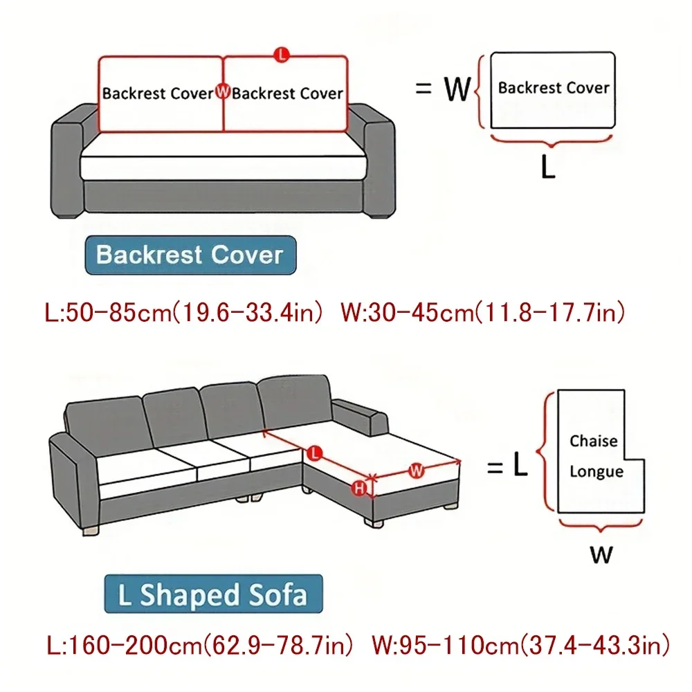 Jacquard Pure Sofa Seat Covers Polar Fleece Stretch Sofa Seat Cushion Covers Removable Furniture Protector Chaise Lounge Home - Image 4