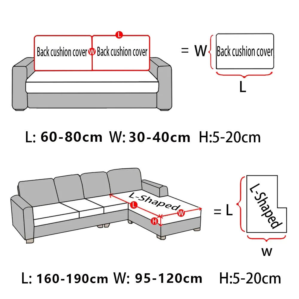 Jacquard Sofa Seat Cover Adjustable Removable Sofa Seat Cushion Cover Polar Fleece Stretch Washable L Shape Corner Sofa Slipcovers - Image 4