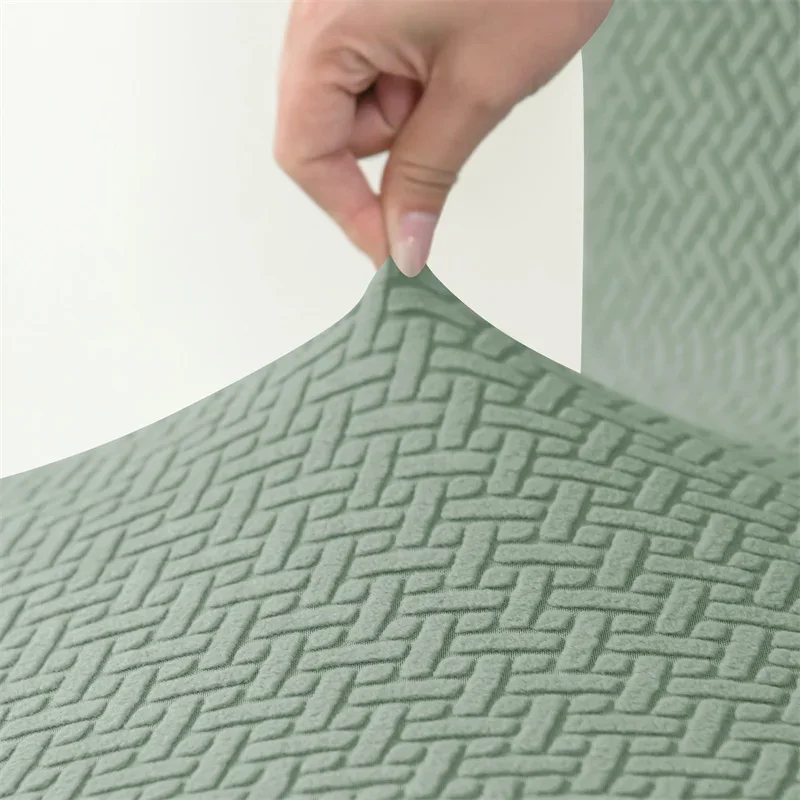 Jacquard Stretch Ottoman Stool Cover Elastic Square Footstool Covers All-inclusive Durable Footrest Slipcovers - Image 4