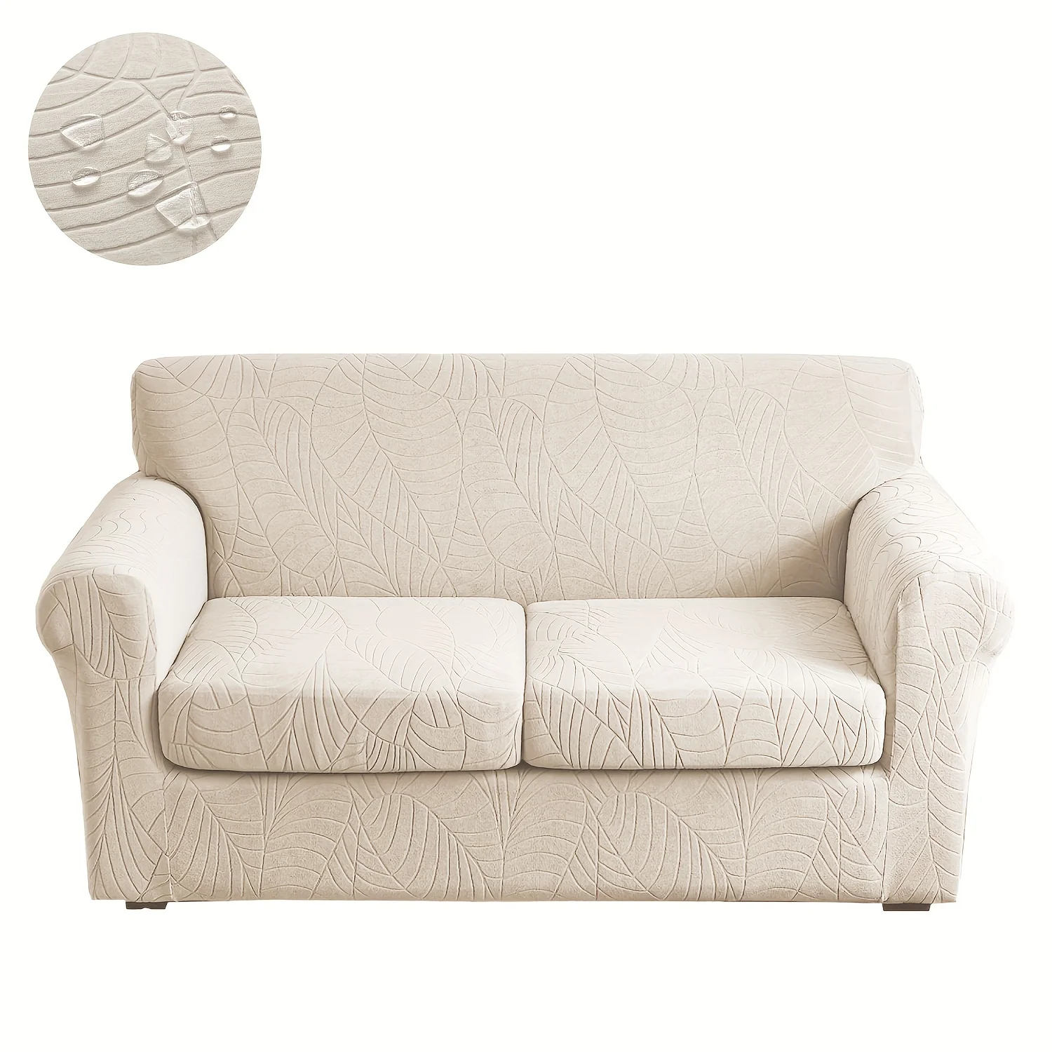 Jacquard Water-Resistant Sofa Slipcover Set 2/3/4 Piece Stretch Couch Covers Furniture Protectors Couch Cover With Cushion Covers - Image 15