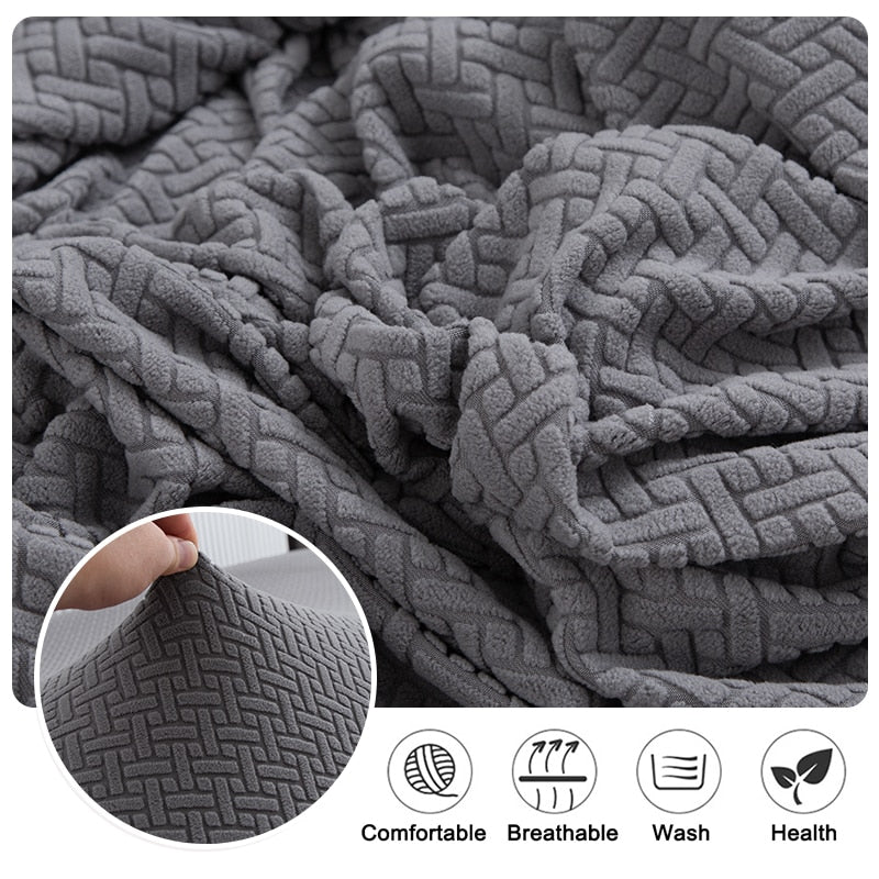 Knitted Recliner Sofa Cover Stretch Sofas Protector For Living Room Lazy Boy Relax Armchair Covers 1/2/3/4 Seater For Home Decor - Image 3