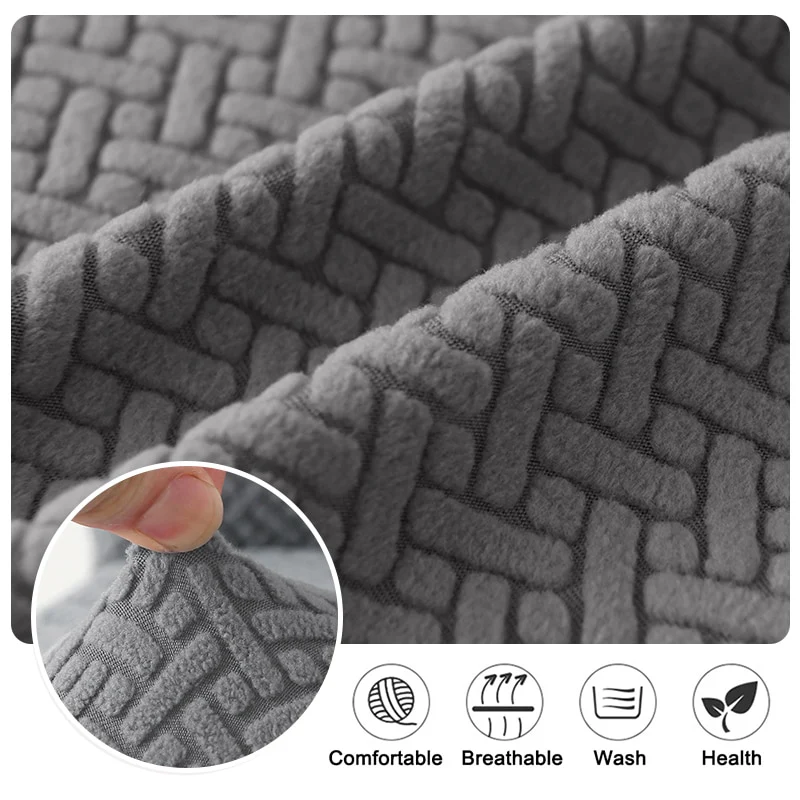 Luxury Plaid Fabric Bar Chair Cover Stretch Short Back Chairs Covers Small Size Bar Stool Anti-Slip Seat Covers for Kitchen Home Hotel - Image 4