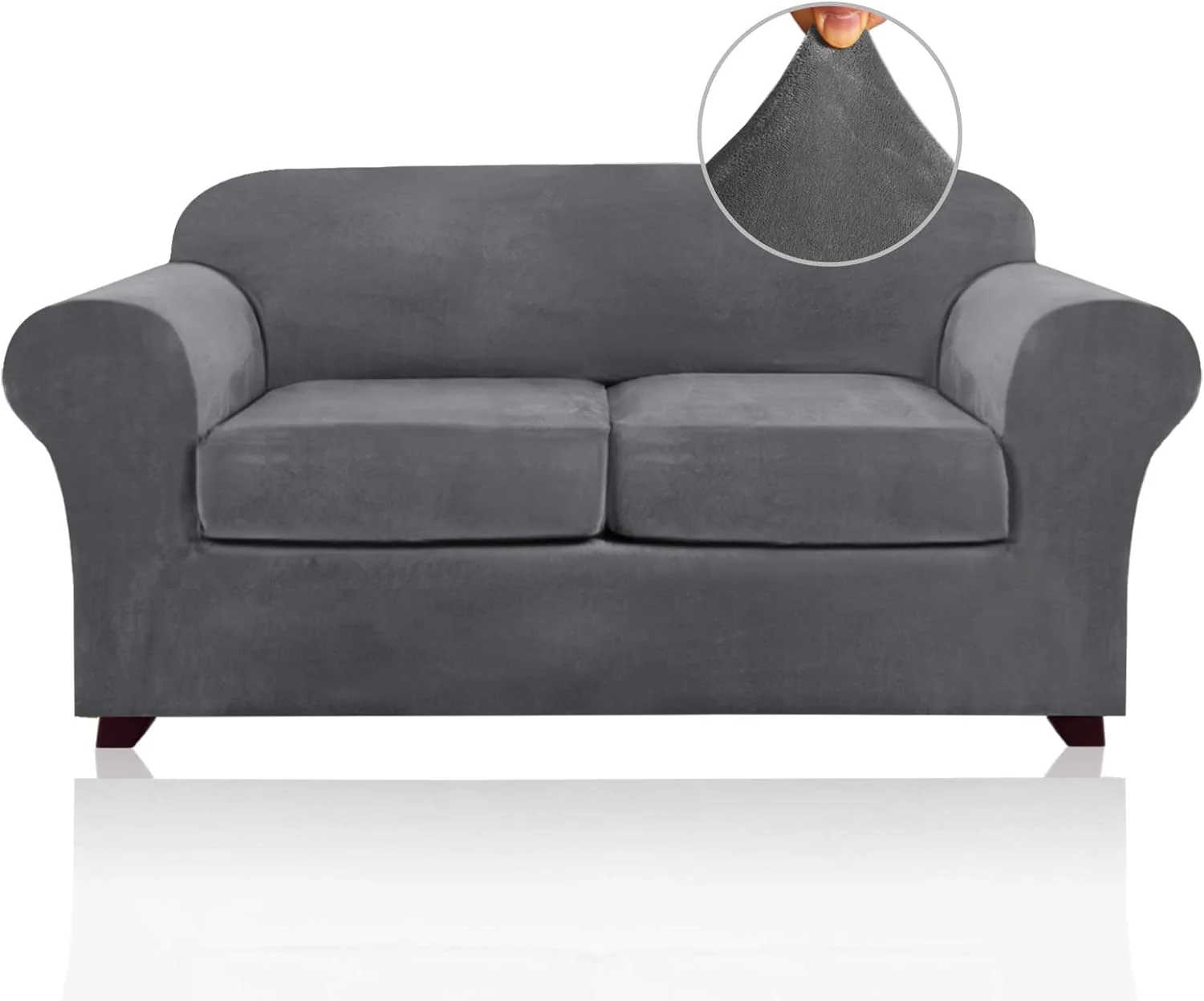 Luxury Real Velvet Stretch Sofa Covers Stretch Velvet Couch Covers for Cushion Sofa Slipcovers Soft Sofa Slip Covers Furniture Covers Cushion Covers Machine Washable - Image 24