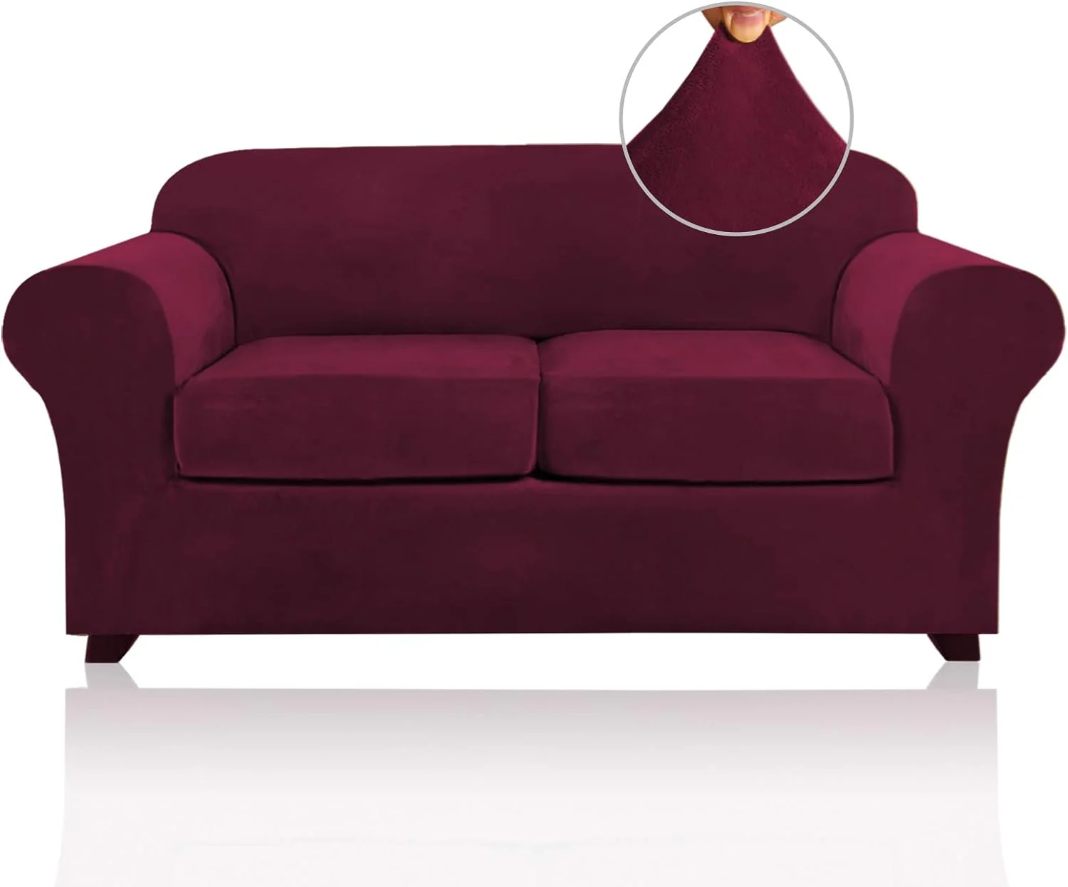 Luxury Real Velvet Stretch Sofa Covers Stretch Velvet Couch Covers for Cushion Sofa Slipcovers Soft Sofa Slip Covers Furniture Covers Cushion Covers Machine Washable - Image 25