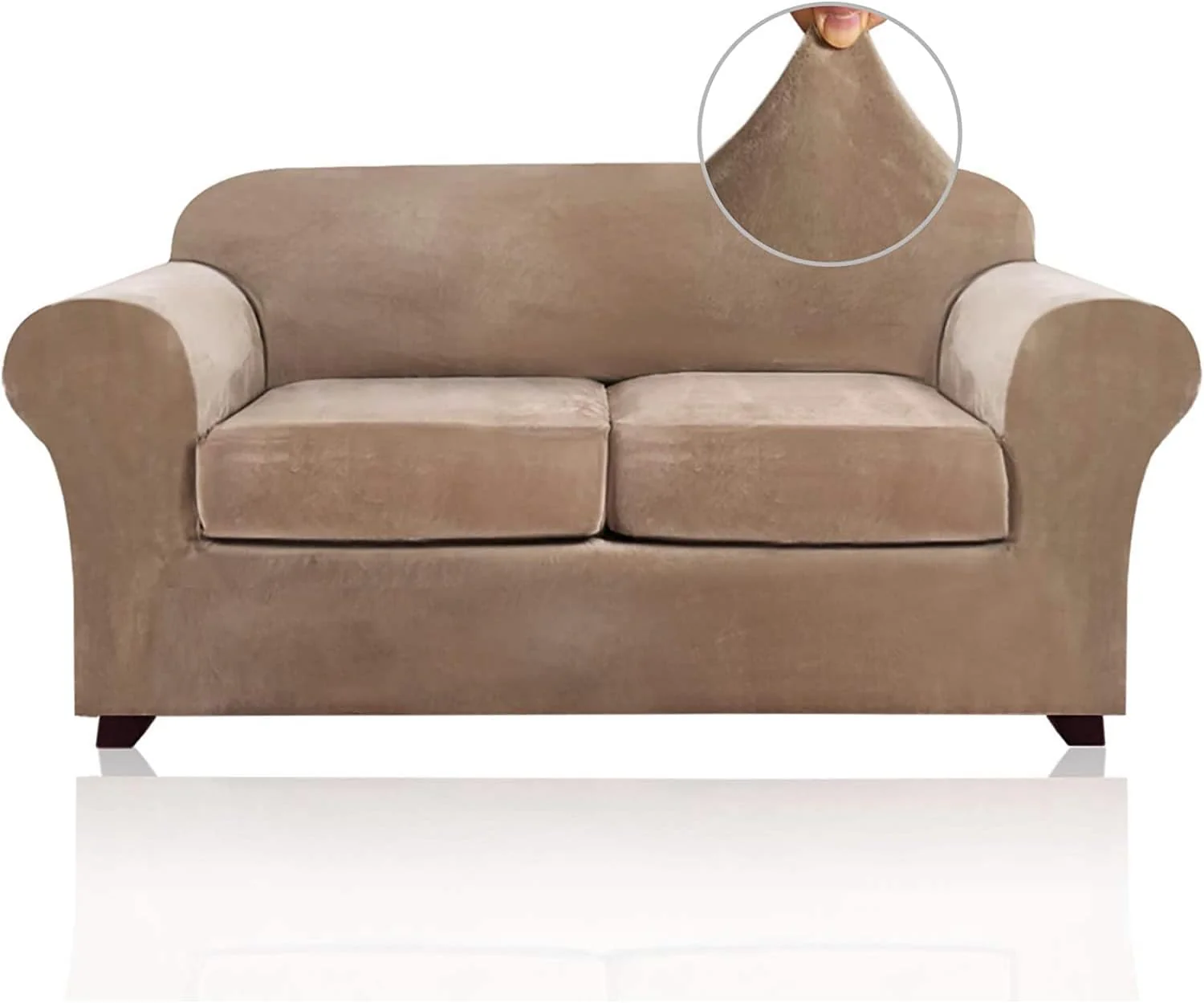 Luxury Real Velvet Stretch Sofa Covers Stretch Velvet Couch Covers for Cushion Sofa Slipcovers Soft Sofa Slip Covers Furniture Covers Cushion Covers Machine Washable - Image 30