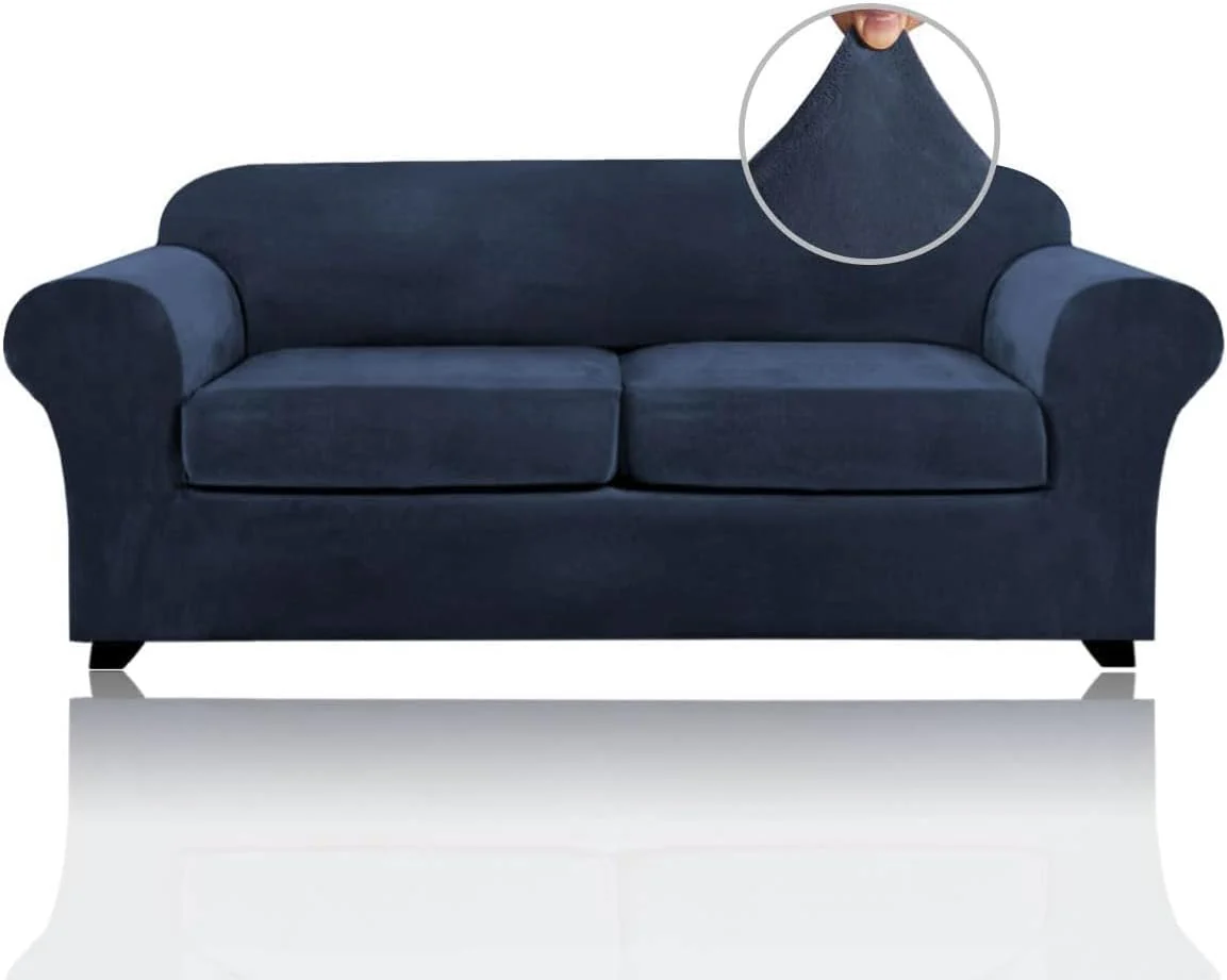 Luxury Real Velvet Stretch Sofa Covers Stretch Velvet Couch Covers for Cushion Sofa Slipcovers Soft Sofa Slip Covers Furniture Covers Cushion Covers Machine Washable - Image 32