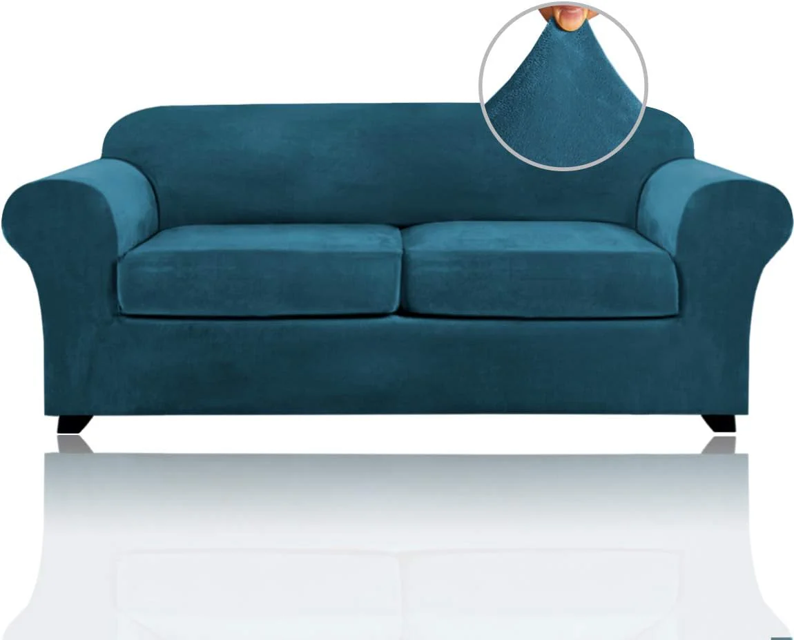 Luxury Real Velvet Stretch Sofa Covers Stretch Velvet Couch Covers for Cushion Sofa Slipcovers Soft Sofa Slip Covers Furniture Covers Cushion Covers Machine Washable - Image 42
