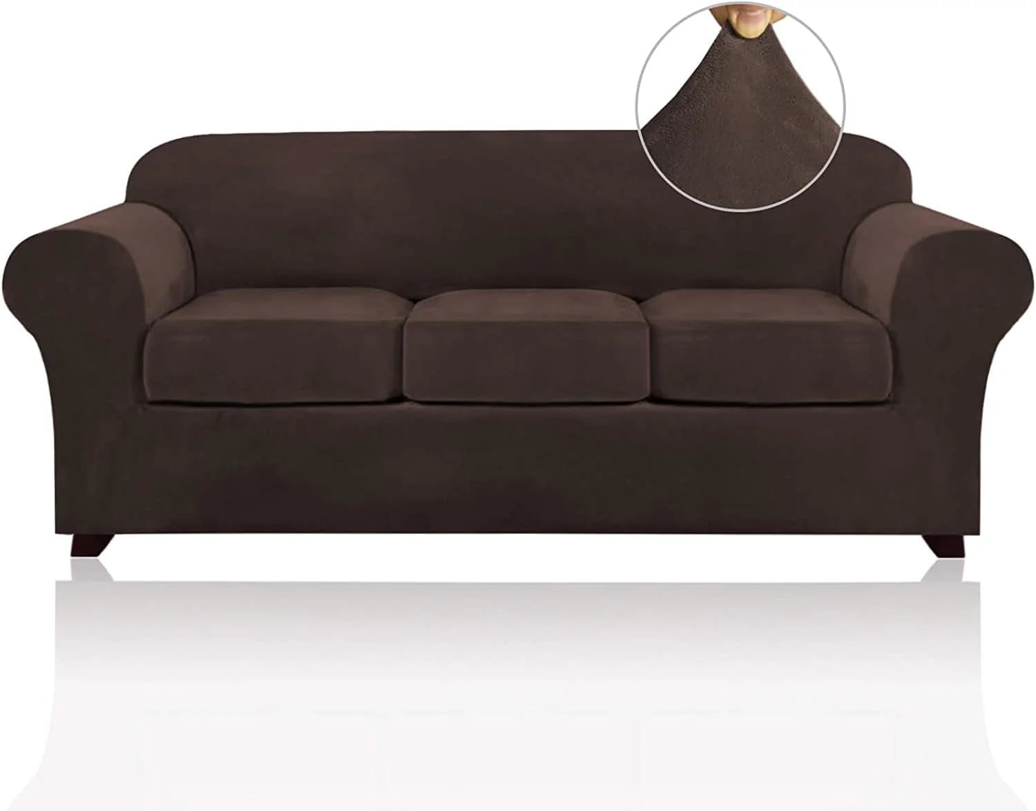 Luxury Real Velvet Stretch Sofa Covers Stretch Velvet Couch Covers for Cushion Sofa Slipcovers Soft Sofa Slip Covers Furniture Covers Cushion Covers Machine Washable - Image 50