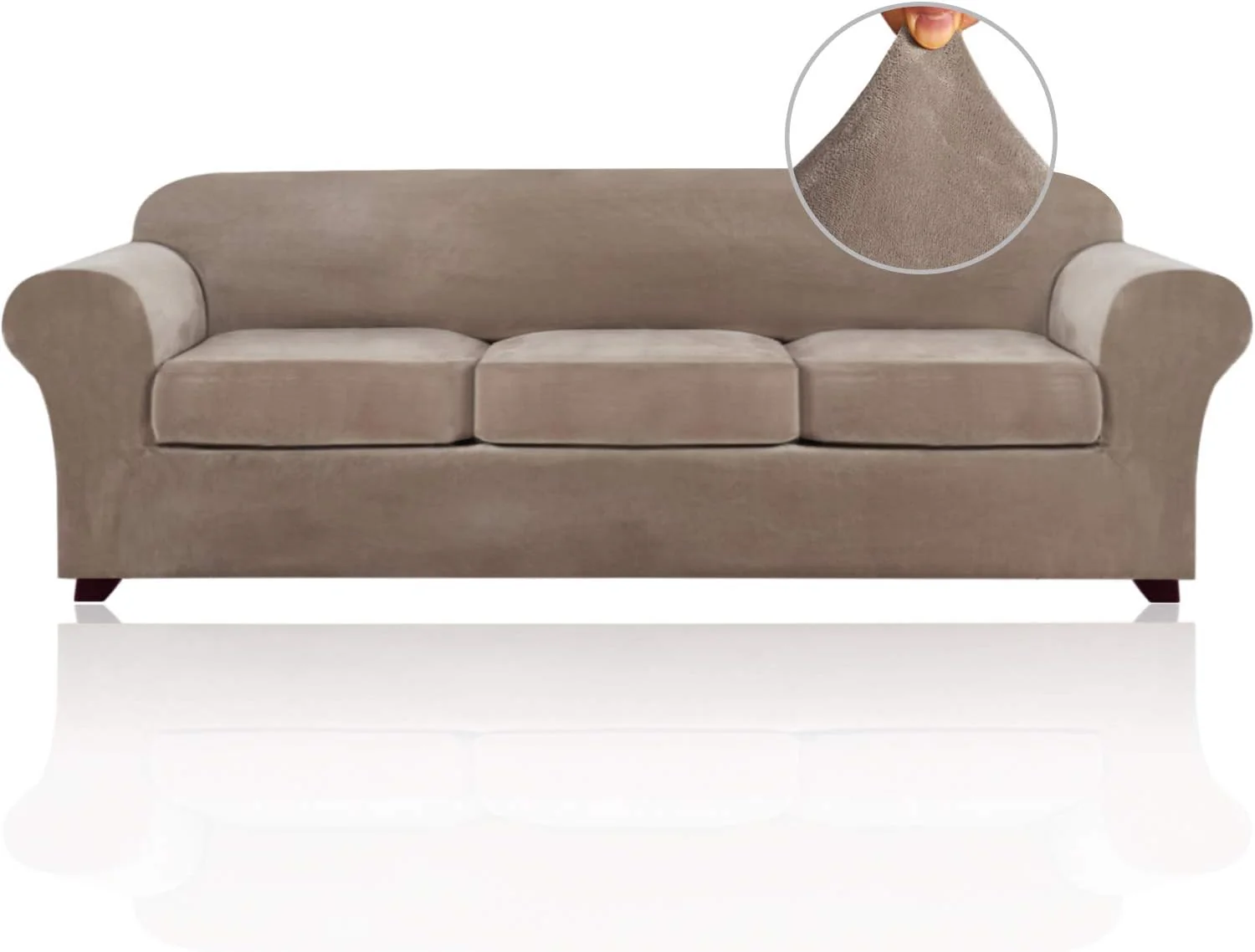 Luxury Real Velvet Stretch Sofa Covers Stretch Velvet Couch Covers for Cushion Sofa Slipcovers Soft Sofa Slip Covers Furniture Covers Cushion Covers Machine Washable - Image 58