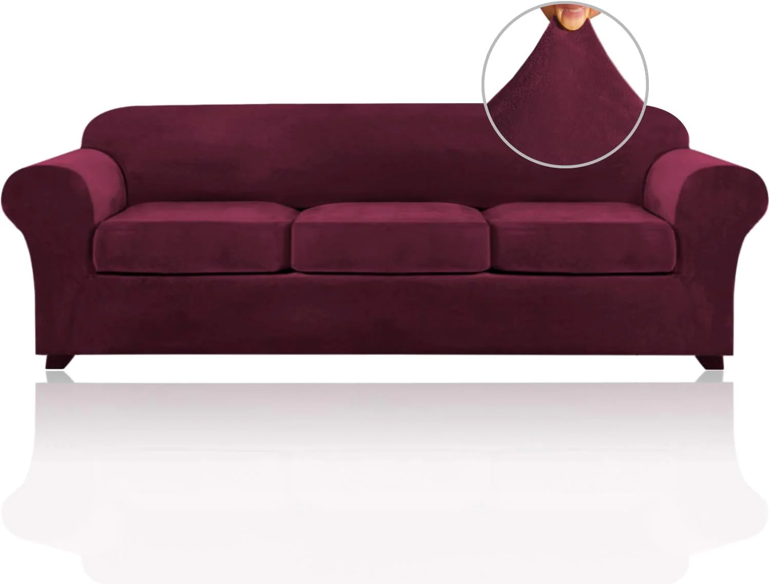 Luxury Real Velvet Stretch Sofa Covers Stretch Velvet Couch Covers for Cushion Sofa Slipcovers Soft Sofa Slip Covers Furniture Covers Cushion Covers Machine Washable - Image 60