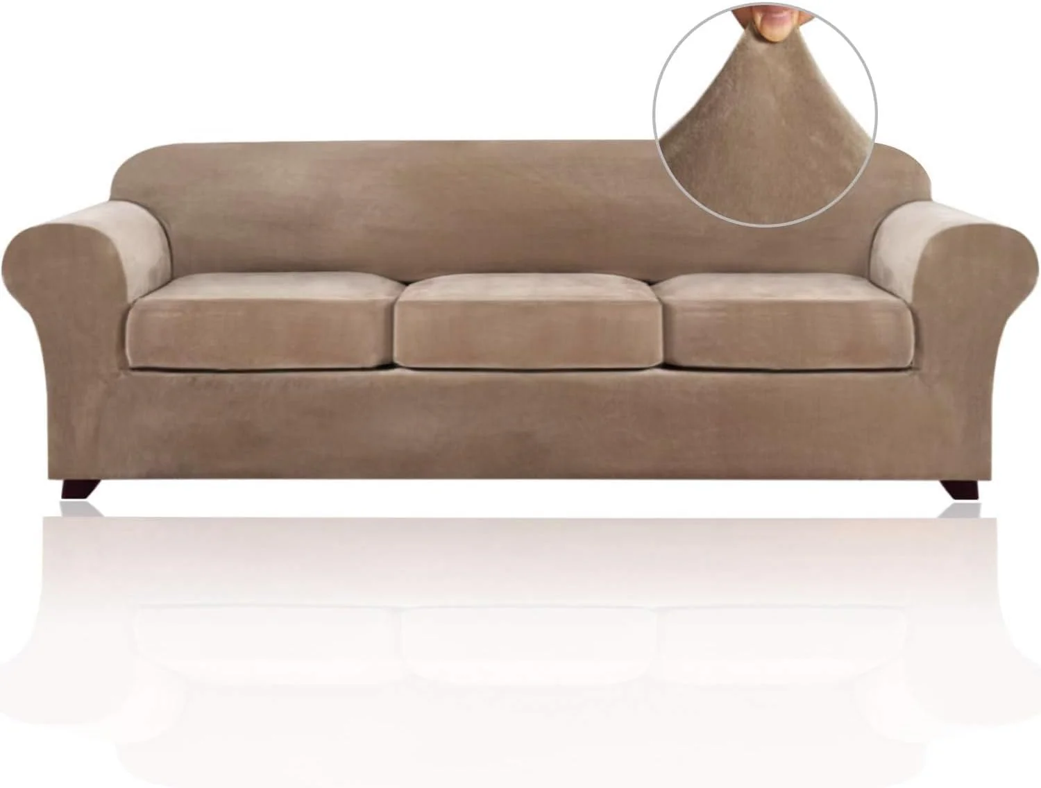 Luxury Real Velvet Stretch Sofa Covers Stretch Velvet Couch Covers for Cushion Sofa Slipcovers Soft Sofa Slip Covers Furniture Covers Cushion Covers Machine Washable - Image 63