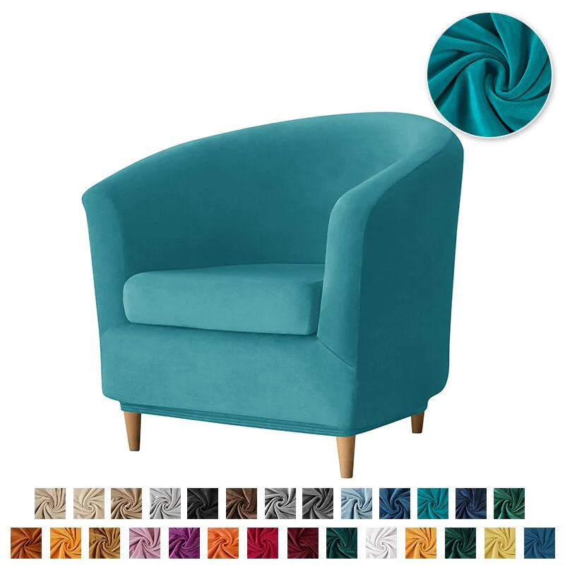 New Elastic Velvet Club Bath Tub Armchair Covers Stretch Soft Single Sofa Chair Slipcover Bar Counter with Seat Cover Home Hotel - Image 16