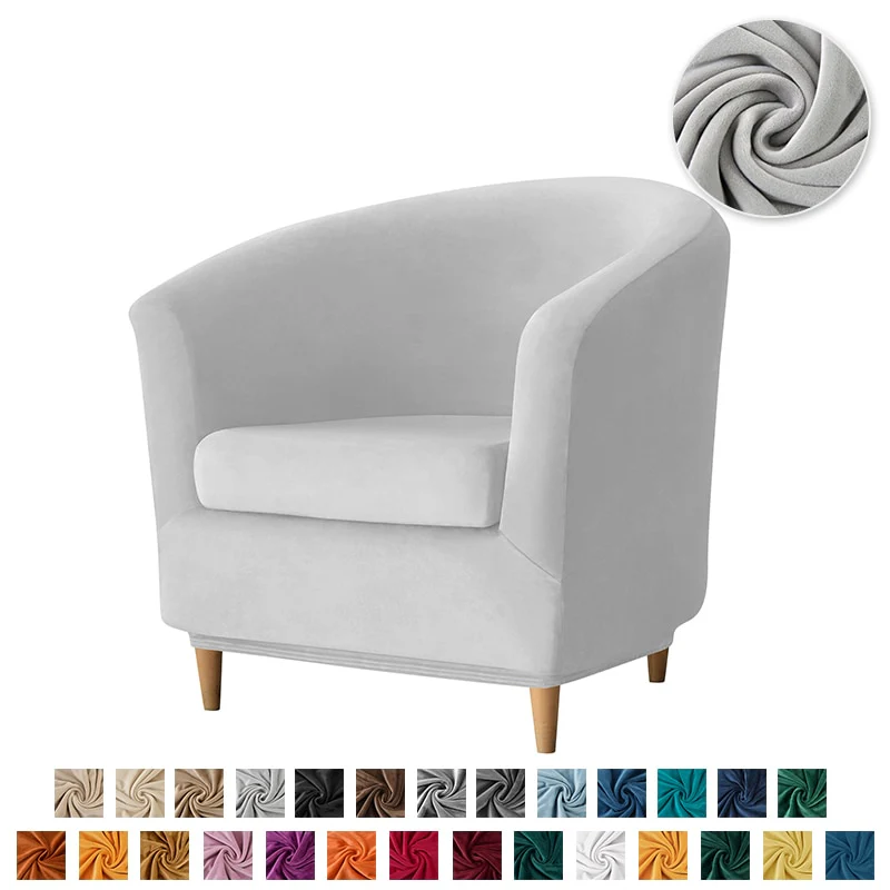 New Elastic Velvet Club Bath Tub Armchair Covers Stretch Soft Single Sofa Chair Slipcover Bar Counter with Seat Cover Home Hotel - Image 27
