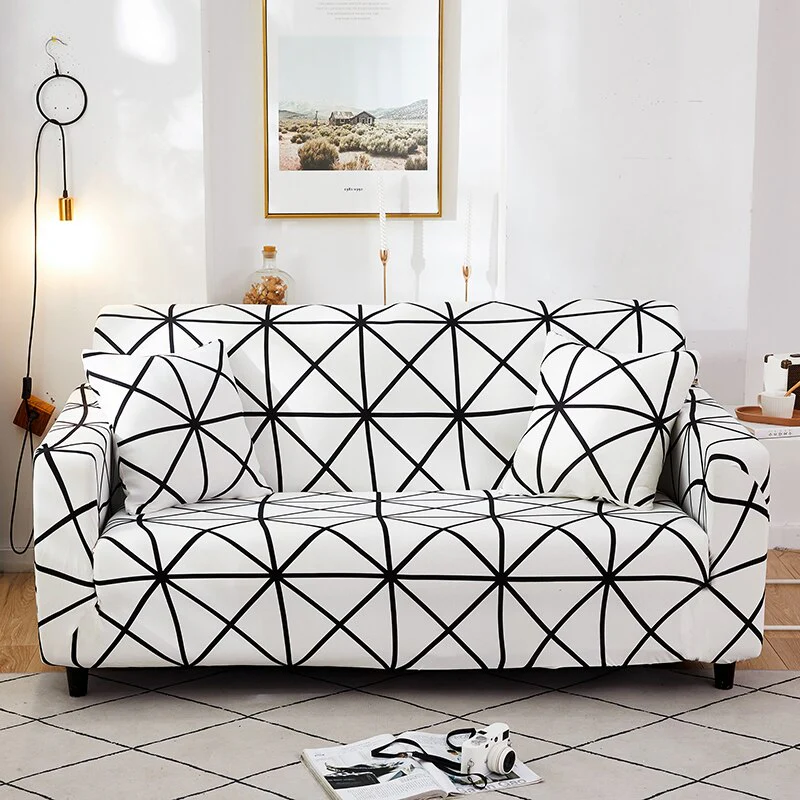 Fashion Printed Elastic Sofa Couch Cover Sofa Slipcover Flower Printed Sofa Fit for Most Sofa Elastic Sofa Cover - Image 21
