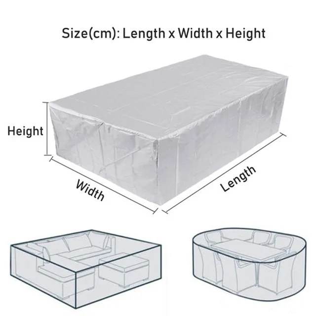 Outdoor Furniture Covers Garden Patio Protective Cover Oxford Cloth Furniture Dust Cover Waterproof Rattan Table and Chair Sofa Cover - Image 7