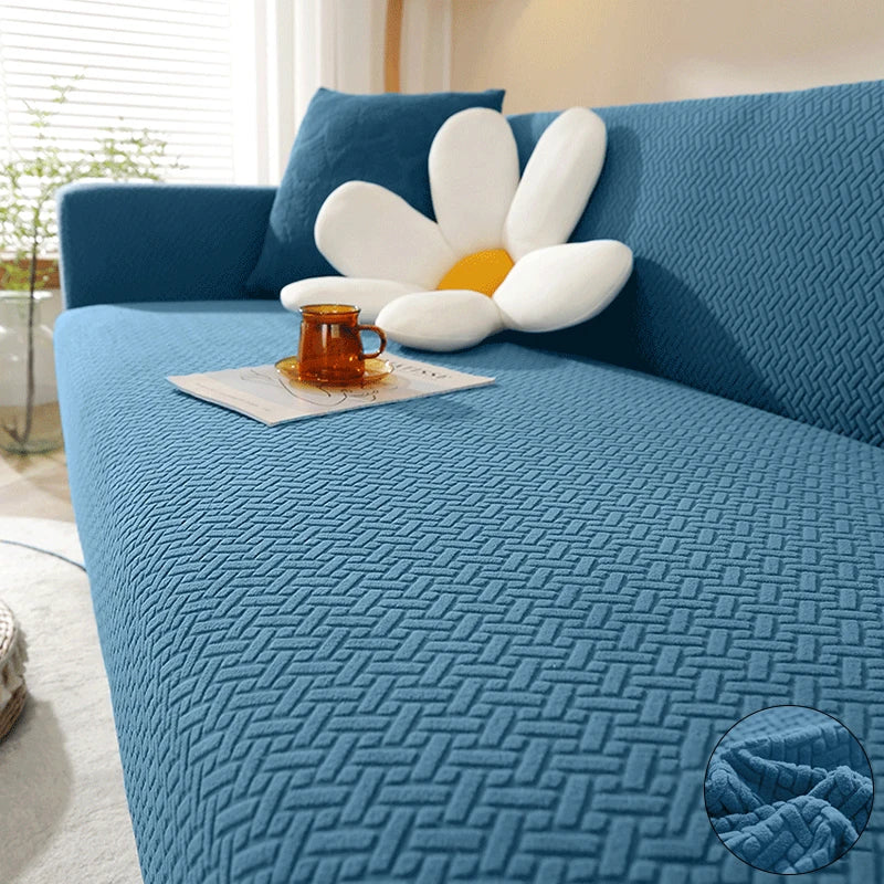Polar Fleece Jacquard Elastic Sofa Covers ArmChair Sofa Couch Slipcovers Chair Protector L Shaped 1/2/3/4 Seater - Image 14