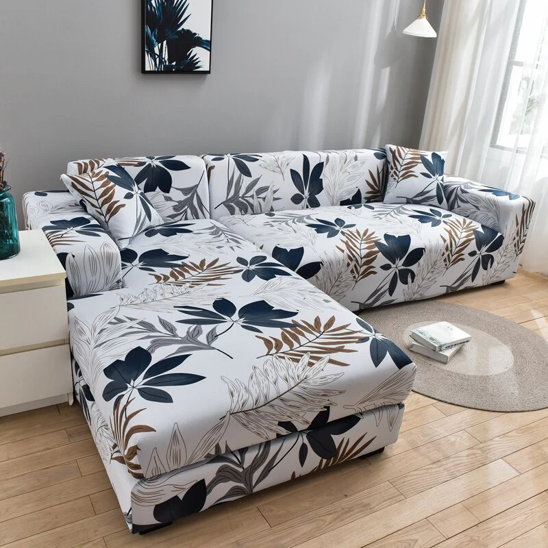 Printed L Shape Sofa Covers for Living Room L Shaped Sofa Protector Anti-dust Elastic Stretch Covers for Corner Sofa Cover - Image 19
