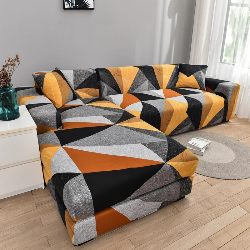 Printed L Shape Sofa Covers for Living Room L Shaped Sofa Protector Anti-dust Elastic Stretch Covers for Corner Sofa Cover - Image 23