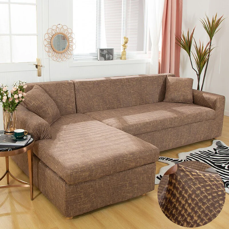 Printed L Shape Sofa Covers for Living Room L Shaped Sofa Protector Anti-dust Elastic Stretch Covers for Corner Sofa Cover - Image 9