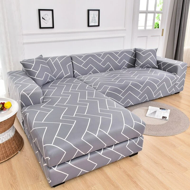 Printed L Shape Sofa Covers for Living Room Sofa Protector Anti-dust Elastic Stretch Covers for Corner Sofa Cover - Image 11