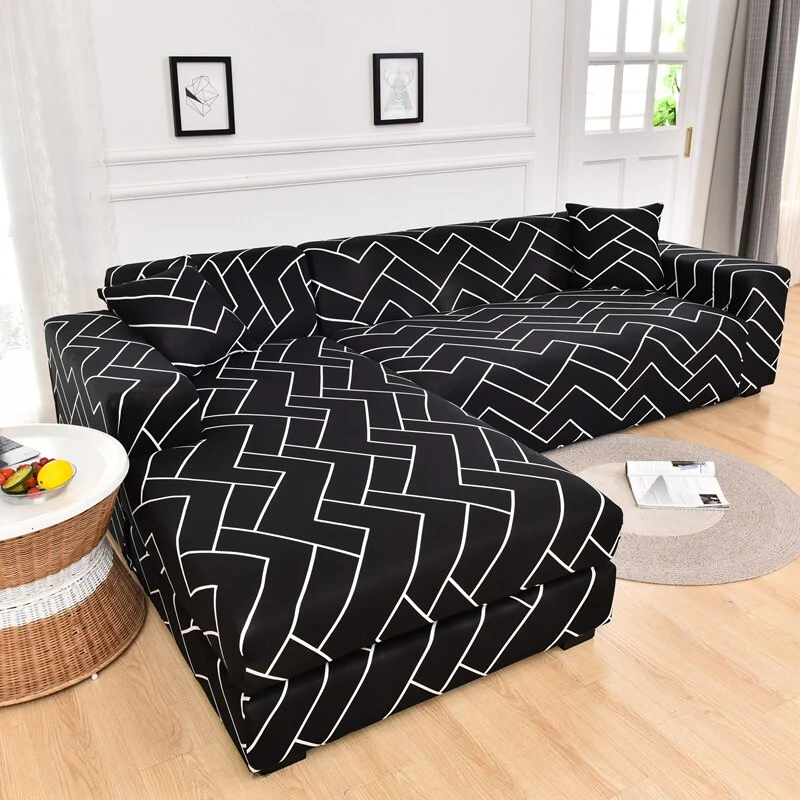 Printed L Shape Sofa Covers for Living Room Sofa Protector Anti-dust Elastic Stretch Covers for Corner Sofa Cover - Image 13