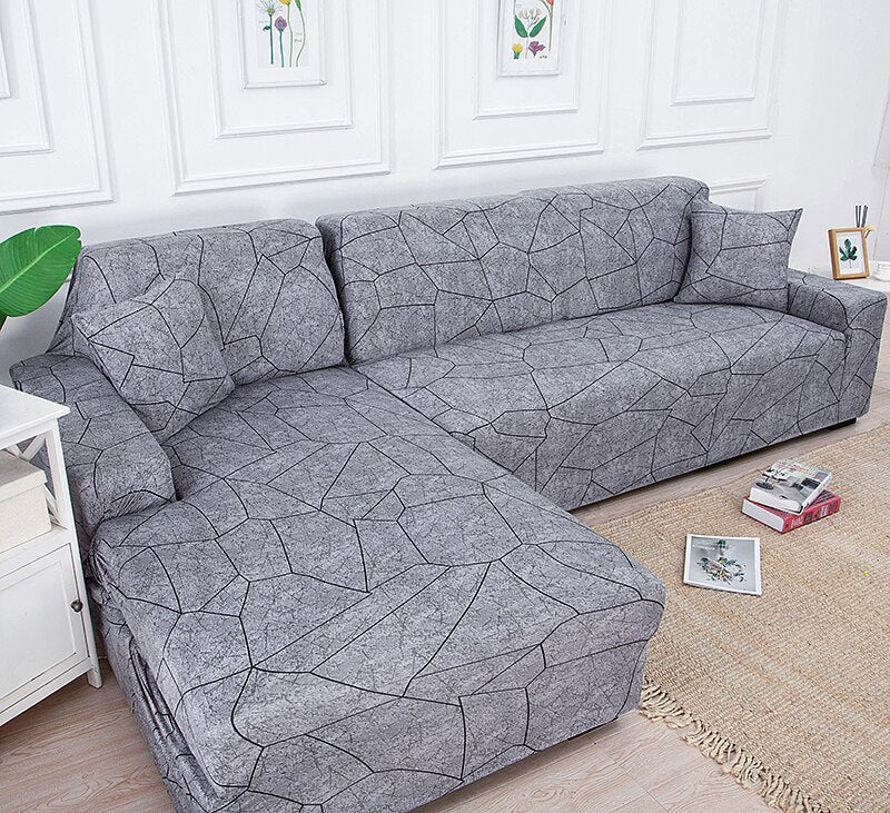 Printed L Shape Sofa Covers for Living Room Sofa Protector Anti-dust Elastic Stretch Covers for Corner Sofa Cover - Image 14