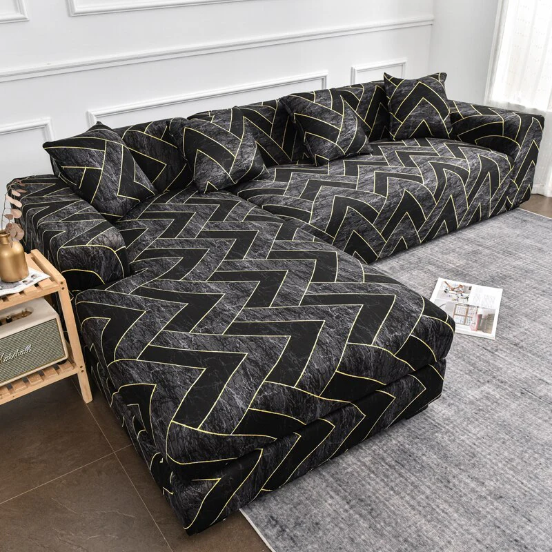 Printed L Shape Sofa Covers for Living Room Sofa Protector Anti-dust Elastic Stretch Covers for Corner Sofa Cover - Image 24