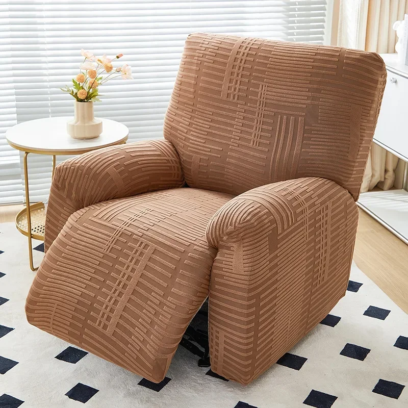 Recliner Sofa Cover for Living Room 4 Pieces Reclining Chair Cover Jacquard Armchair Covers Stretch Couch Slipcovers - Image 7