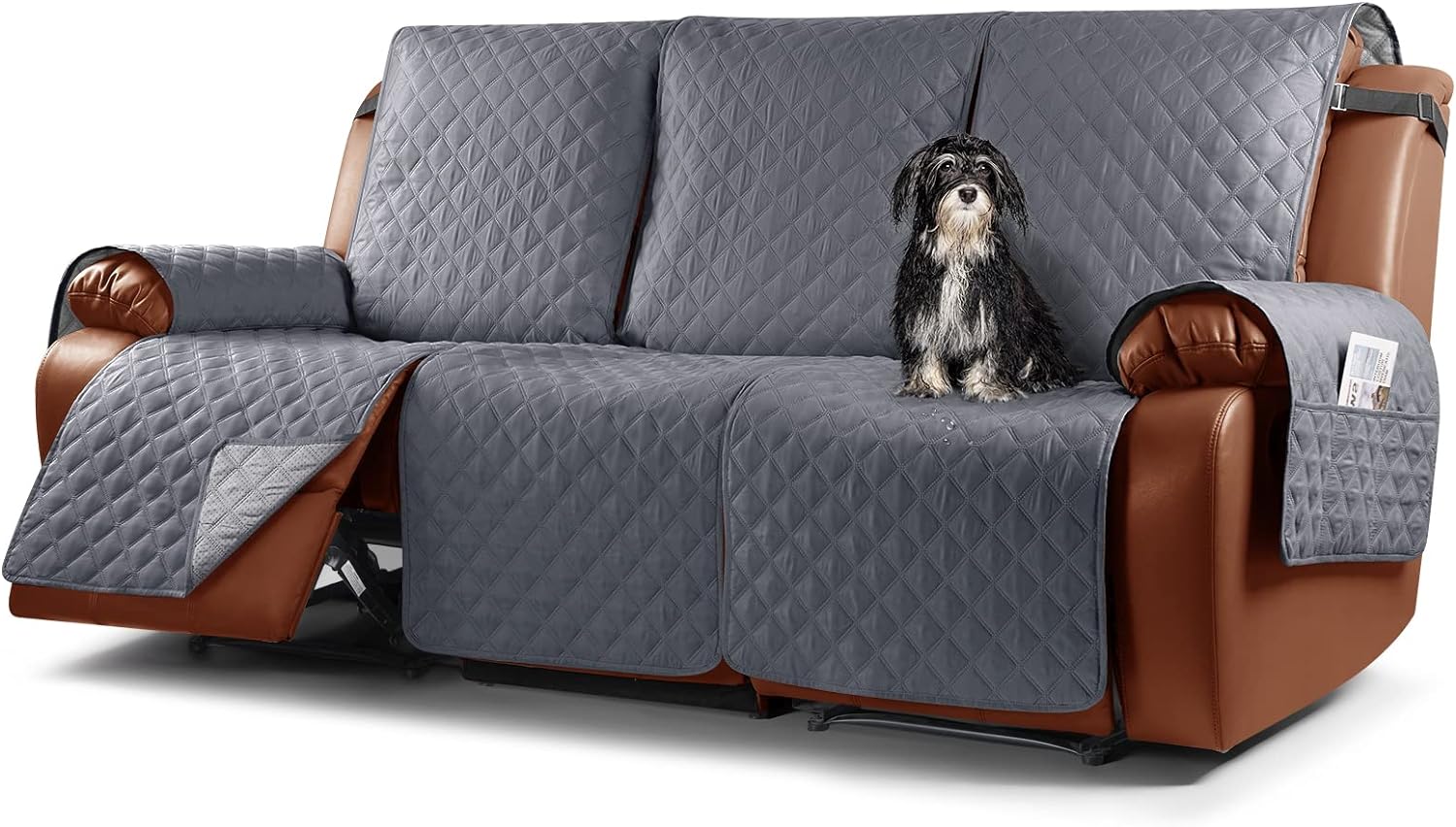 Recliner Sofa Covers Sofa Cover Waterproof Protector Chair Covers For Armchairs With Side Pocket - Image 11