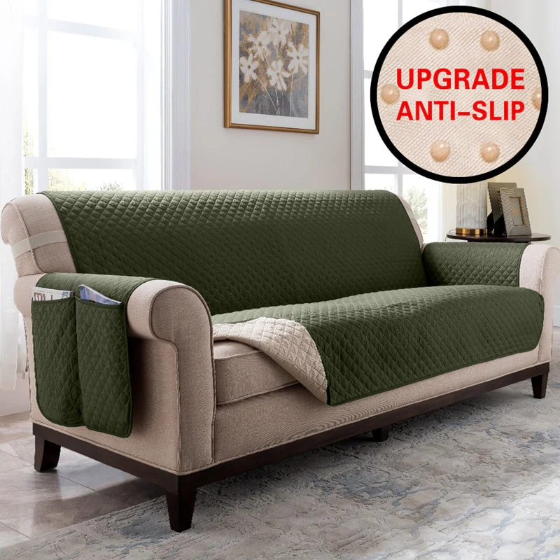 Sectional Sofa Couch Cover Pet Dog Kids Mat Stretch Elastic Recliner Sofa Cover Furniture Protector Water Resistance Anti-Slip - Image 10