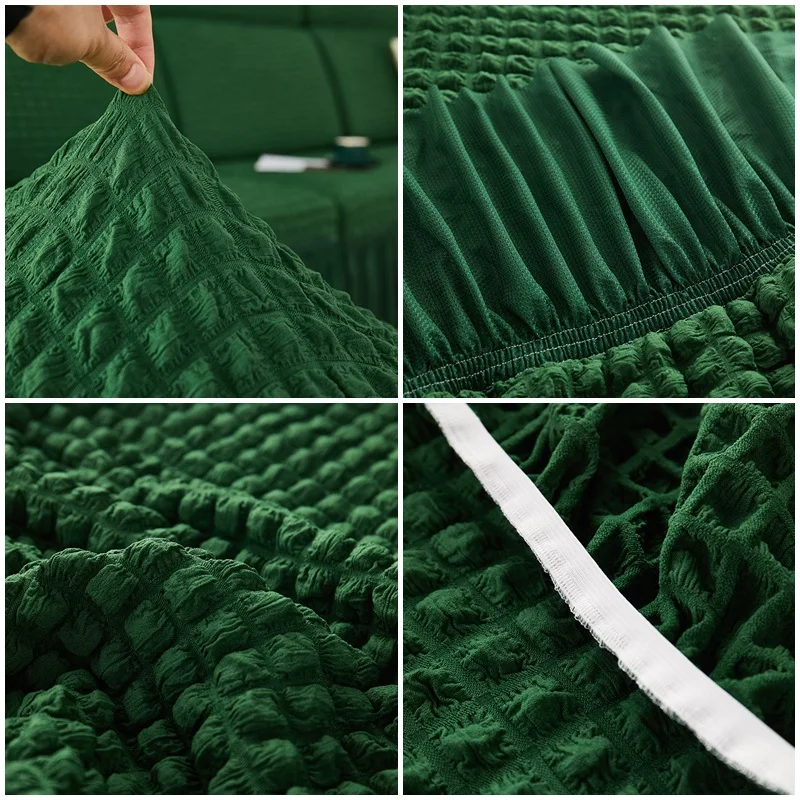 Seersucker Elastic Sofa Seat Cushion Covers for Living Room Stretch Sofa Covers Pets Kids Couch Slipcover Protector - Image 3