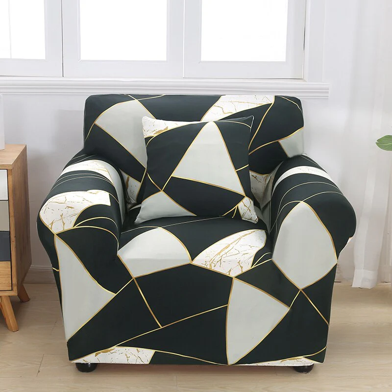 Single Sofa Chair Slipcovers Armchair Decoration 1 2 3 4 Seater Elastic Spandex Sofa Cover Stretch Floral Printed Elastic Sofa Cover L-Style Covers - Image 14