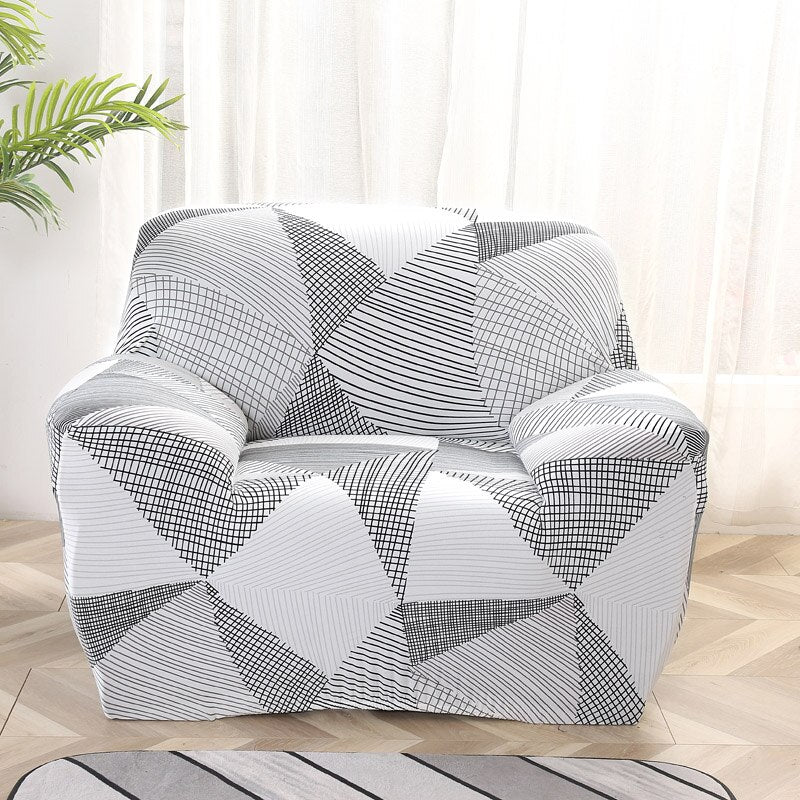 Single Sofa Chair Slipcovers Armchair Decoration 1 2 3 4 Seater Elastic Spandex Sofa Cover Stretch Floral Printed Elastic Sofa Cover L-Style Covers - Image 23