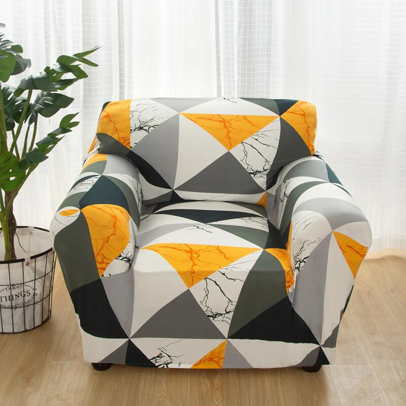 Single Sofa Chair Slipcovers Armchair Decoration 1 2 3 4 Seater Elastic Spandex Sofa Cover Stretch Floral Printed Elastic Sofa Cover L-Style Covers - Image 7