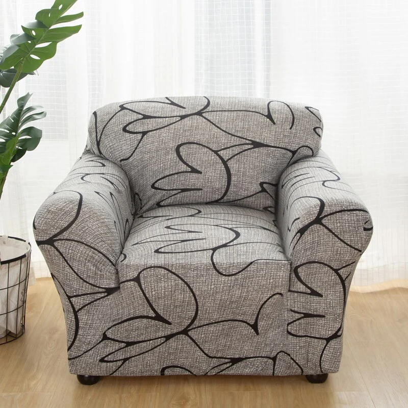 Single Sofa Chair Slipcovers Armchair Decoration 1 2 3 4 Seater Elastic Spandex Sofa Cover Stretch Floral Printed Elastic Sofa Cover L-Style Covers - Image 8